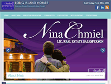 Tablet Screenshot of ninashomes.com